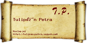 Tulipán Petra névjegykártya
