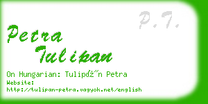 petra tulipan business card